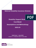 PB NDIS Disability Support Worker Cost Model Assumptions and Methodology 2023-24 v1.0