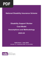 PB NDIS Disability Support Worker Cost Model Assumptions and Methodology 2023-24 v1.0