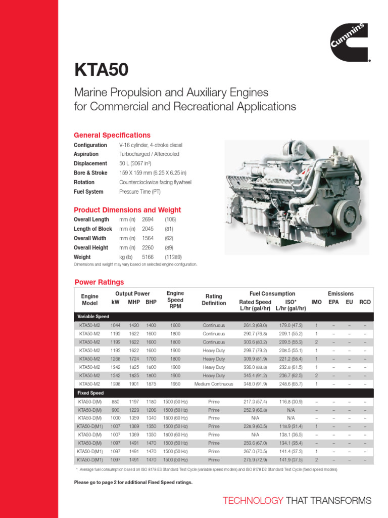 Kta50 DM | PDF | Engines | Cummins