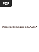 Debugging in SAP