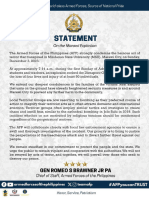 Statement of The AFP On The Marawi Bombing