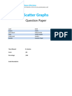 Scatter Graphs QP Edexcel Gcse