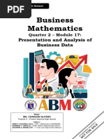 Business Mathematics - Module 17 - Presentation and Analysis of Business Data