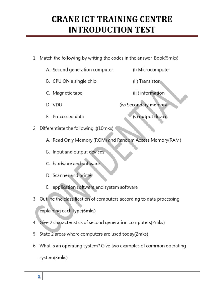 Test Introduction | PDF