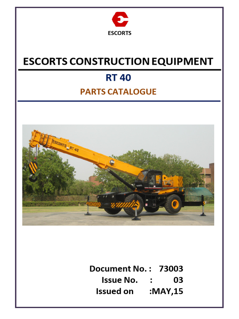 RT 40 Parts Catalogue Overview | PDF | Screw | Axle