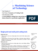 Unit II - Geometry of Cutting Tools