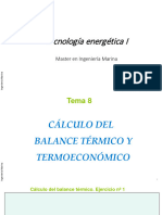 Tema 8. - Ejercicio Nº1 Balance Térmico y Termoeconómico