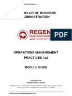BBA - Operations Management Practices 102