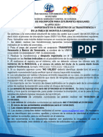 Procedimiento de Inscripcion para Estudiantes Regulares Modificacion