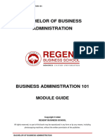 BBA - Business Administration 101 Pre Exam