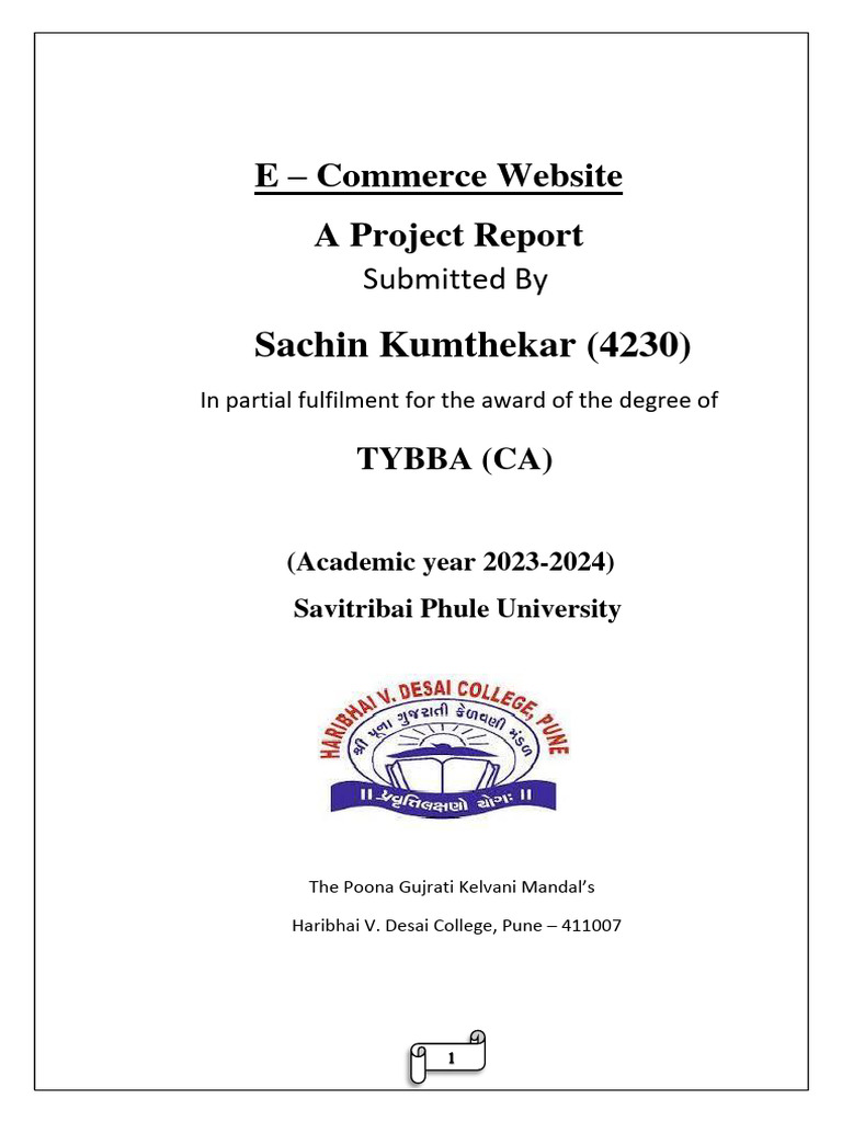Latest E - Commerce Website Documentaion | PDF | E Commerce | Online ...