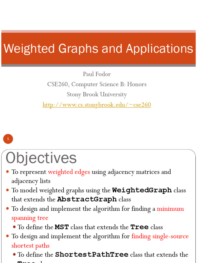 L29 Weighted Graphs | PDF | Vertex (Graph Theory) | Combinatorics