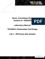 TECH8015 - Lab1 - RETScreen - MS-Word - Version