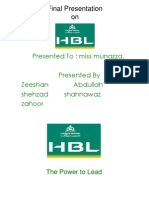 Final Presentation on The Power to Lead HBL Products and Services