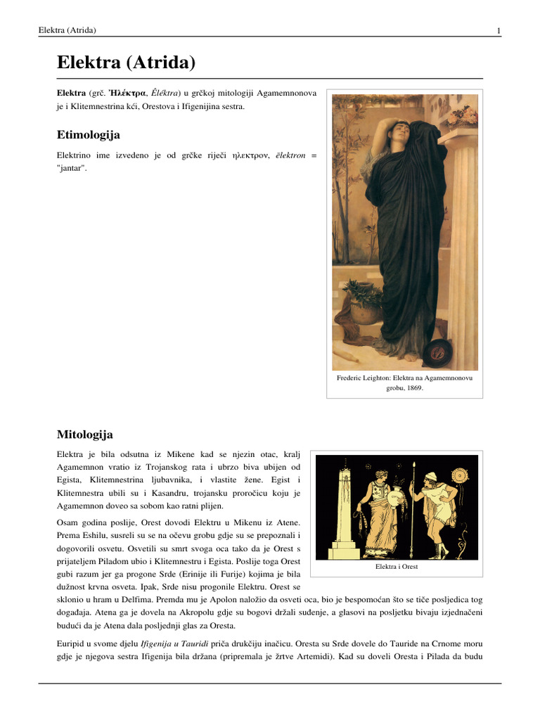 Elektra (Atrida) STAO05022024 | PDF