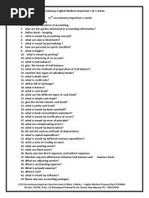 Namma Kalvi 11th Accountancy Important 2 Mark and 3 Mark Questions em 218018