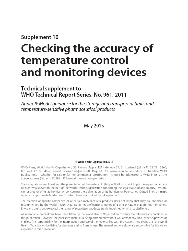 Calibration of Temperature Devices for TTSPPs | PDF | Calibration ...