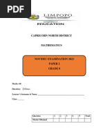 Grade 8 Term 3 Maths Exam Paper | PDF | Mathematics