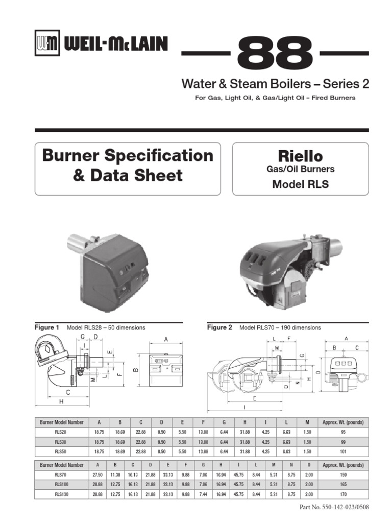 88 Riello Rls 550 142 023 - 1 | PDF | Fuel Oil | Manufactured Goods
