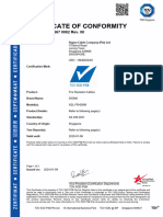 Certificate of Conformity: No. CLS1A 080567 0062 Rev. 00