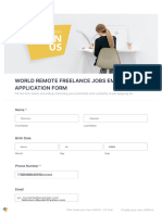 World Remote Freelance Jobs Employment Application Form