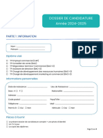 Dossier de Candidature CFA 2024-2025