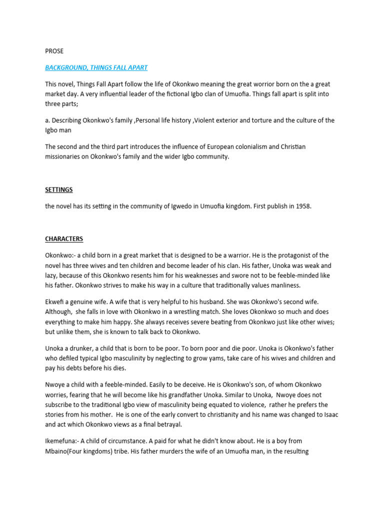 Background of Things Fall Apart | PDF | Religion & Spirituality ...