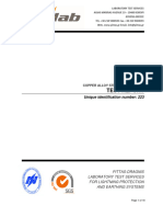 Test Report 223 Rev1 - Copper Alloy Strike Pad - SP100B