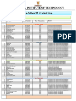 Cricket Team Schedule