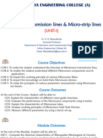 MWE Unit I TransmissionLines Final