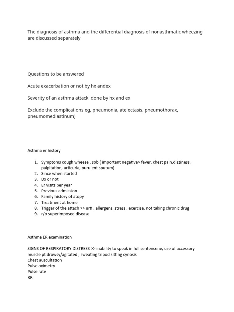 Asthma Diagnosis and Management Guidelines | PDF | Asthma | Pulmonology