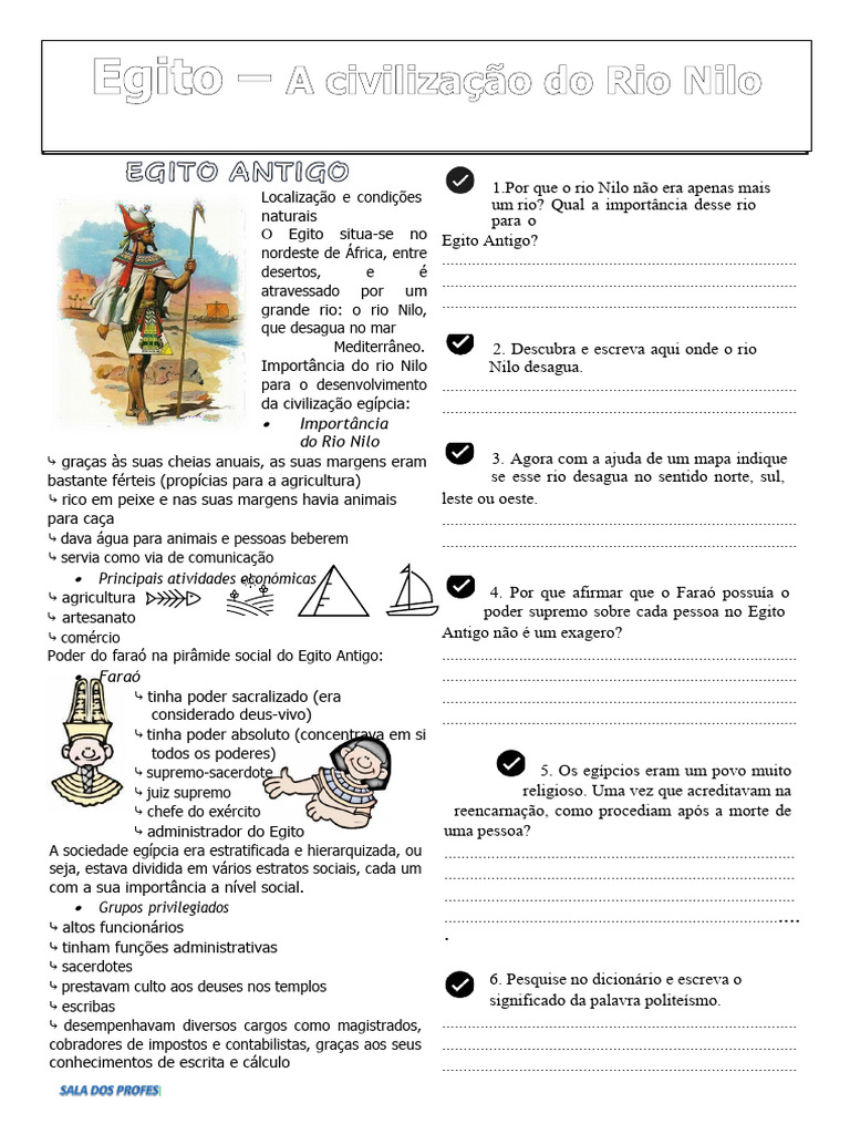 Egito 6 Ano | PDF | Antigo Egito | Egito