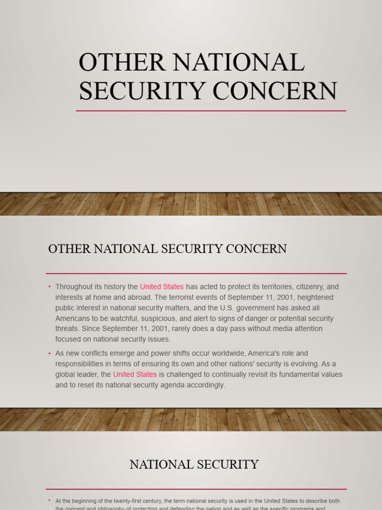 U.S. National Security Overview and Challenges | PDF | National ...