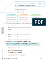 El Verbo y Su Conjugación. Los Prefijos y Los Sufijos