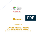 Volume 4 The Unlawful Killing of Ousman Koro Ceesay Former Minister of Finance and Trade