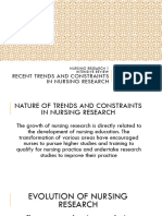 3 Recent Trends and Constraints in Nursing Research