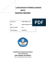 Rencana Pelaksanaan Pembelajaran (RPP) Bahasa Inggris: SMP Negeri 30 Kerinci