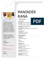 Maninder Rana Resume