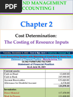 Chapter 2 Cost Determination The Costing of Resource Inputs