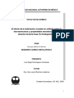 Efecto de La Laminación Cruzada en Caliente de Una Aleación Ternaria de ZN