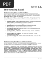 Week 1 1 Introducing Excel Reading