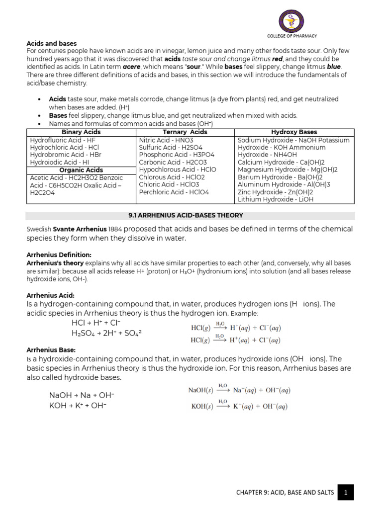 chapter 9 | PDF | Acid | Hydroxide