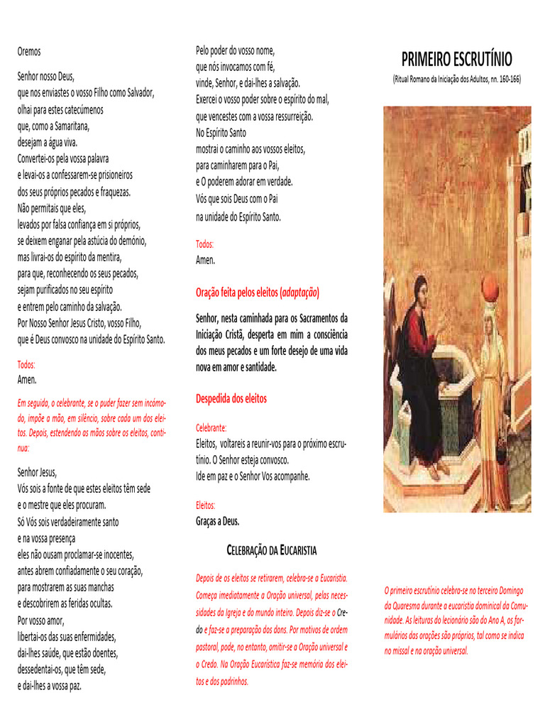 Primeiro Escrutínio da Quaresma | PDF | Missa (liturgia) | Oração