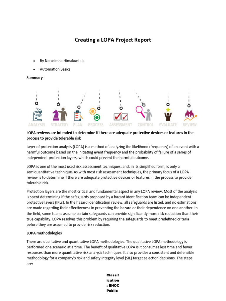 LOPA Project Report Guidelines | PDF | Technology & Engineering