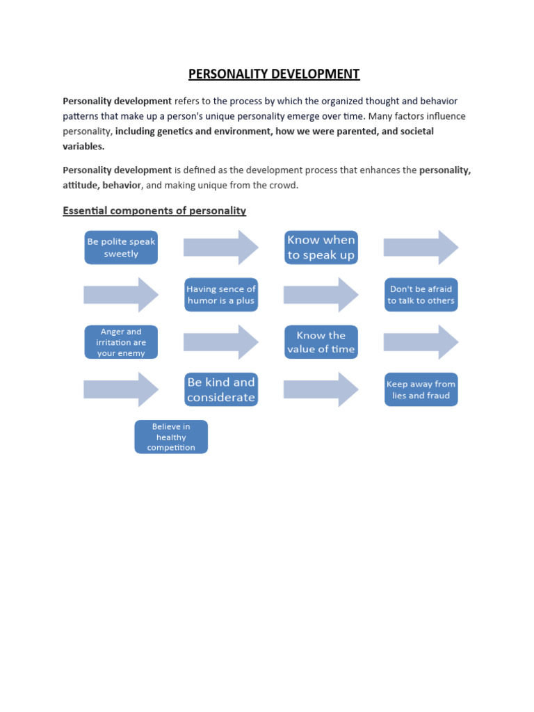 Key Aspects of Personality Development | PDF | Extraversion And ...