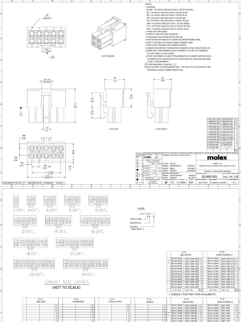 Molex 39012080 - SD | PDF | Electrical Connector | Manufactured Goods