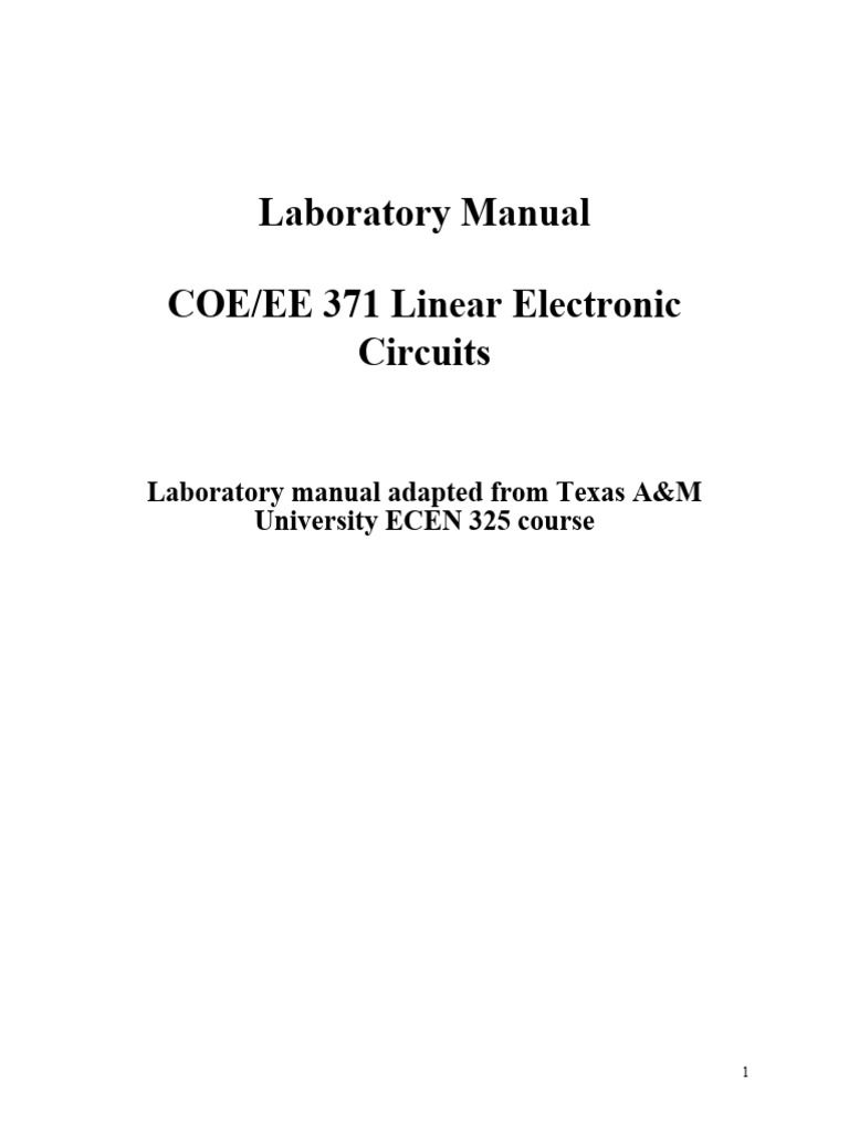 BJT Amplifier Design and Lab Guide | PDF | Operational Amplifier ...
