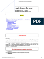 Cours de Formulation en Chimie Dentifrices