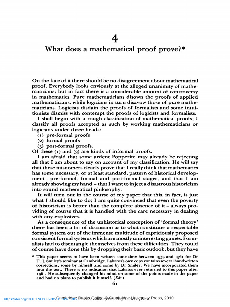 What does a mathematical proof prove pdf mathematical proof theorem