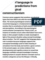 Frontiers - The Role of Language in Emotion: Predictions From Psychological Constructionism